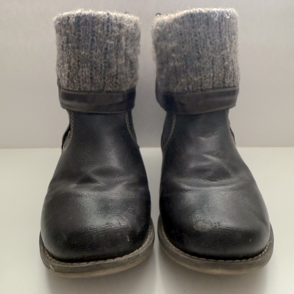Remonte Black Boots with Knit Cuff - Wear long mid calf or short ankle - Size 7 - Picture 10 of 12